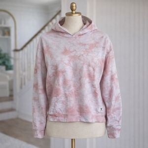 ROOTS Tie Dye Pink Pullover Sweater Hoodie Small